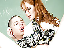 Redheaded Teen On Cock