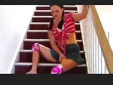 Paraplegic Woman Climbing Stairs