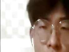 Korean Boy With Glasses Cum Frontal To Camera