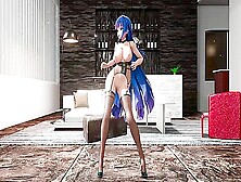 Honkai Impact Mei Raiden Mmd Dance Blue Hair Color Edit Smixix