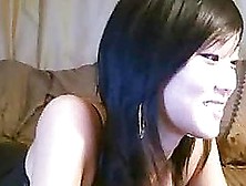 Horny Slut Dildos Anus On Webcam