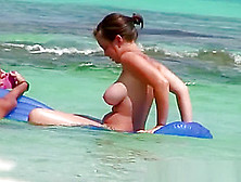 Massive Natural Big Boob Teen Going Topless On The Public Beach!