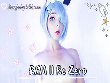 Rem Gently And Quietly Masturbate With A Pink Dildo || Cosplay レム || Re Zero