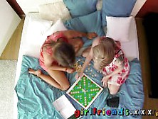 Girlfriends Cute Blondes Play Games Before Fucking