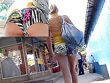 Bright Hawt Shorts On Constricted Booty