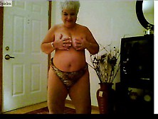 Webcam Granny Doing A Tasty Striptease