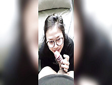 Hacked Super-Cute Asian Blowage With Slowmo Facial On Glasses