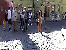 Gina Devine In Gina Nude In Prague - Hot Public Nudity