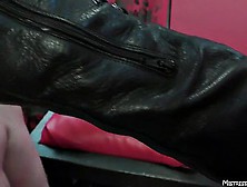 Femdom Pain Pig With Boots Cbt Spanking
