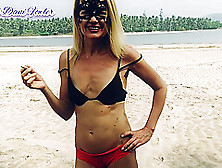 Smokes On Public Beach Doesnt Hesitate To Show Sexy Body In Bikni