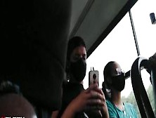 Flash Cock Head For Desperate Girl Crowded Bus