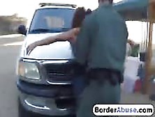 Brunette Babe Gets Fucked At The Border