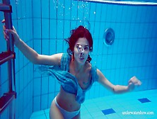 Wet Sexy Tight Teen Marusia Swims Naked Underwater