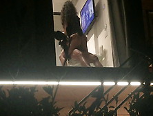 Voyeur Caught Horny Couple Fucking Through Hotel Window