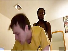 White Sissy Sucks A Big Black Cock And Gets Fucked Doggystyle