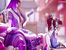 Sex Machines Bring Girl D To Orgasm. Va From Overwatch