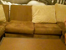 Blonde Dutch Teen Peeing On A Couch