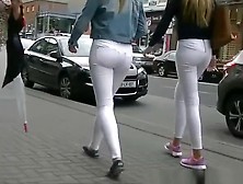 Candiblonde Teens In Tight White Jeans