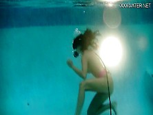 Wet Hot Underwater Orgasm From Nora Shamndora With Dildo