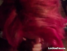 Pink Haired Emo Girl Is Giving Pov Blowjob