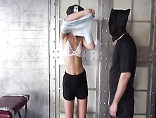 Lustful Blond Was Caught And Hogtied With A Duct Tape,  'cuz A Kinky Stranger Liked That