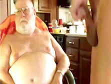 Grandpa Duo Have Fun On Web Cam