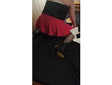 Chastity Bbw Sissy In Extreme Heels Fucking Some Big Toys