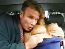 Rich Guy Picks Up Sexy Boobs Girl To Fuck On Backseat