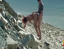 Busty Babe Gets Fucked Hard From Behind Under The Hot Sun