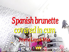 Jimena Lago In Spanish Brunette Covered In Cum
