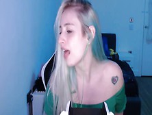 Sexy Brazilian Blonde Giulia Tongue Fluttering Asmr