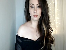 Busty Long Hair Brunette Milf Webcam Solo Tease