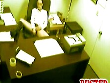 Office Tart Busted Dildoing Pussy