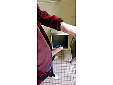 Johnholmesjunior In Very Risky Mens Public Vancouver Bathroom