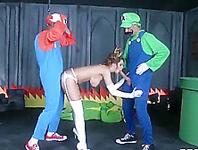 Mario And Luigi Perforating Princess Peach In This Porn Video