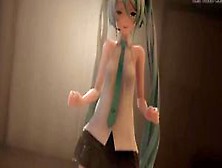 Hatsune Miku Dances For You To Fuck Her - Mmd