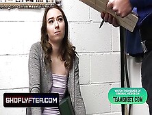 Petite College Girl Caught Stealing And Disciplined In The Backroom By The Security
