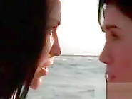 Teen Lesbo Sweeties Kissing In The Sea