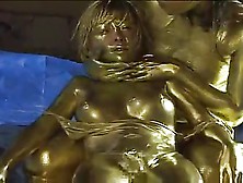 Queen Tortures Gold Painted Slave