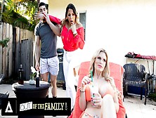 Out Of The Family - Threesome With Stepmom And His Busty Teacher Is Every Man's Dream
