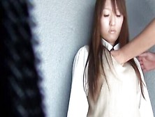Fingered Japanese Teen In Uniform