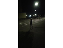Teen Sissy Crossdresser Night Street Walk Flashing