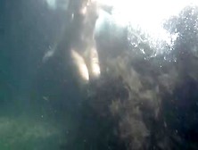 Nudists In The Crimea In 2011.  Underwater Girl. 1