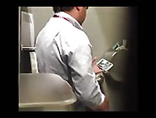 Office Guys Caught Wanking In The Bathroom Hidden Cam