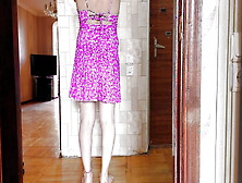 Pink Sexy Sissy Dress White Legs