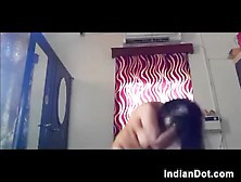 Indian Bbw Dries Off After A Shower