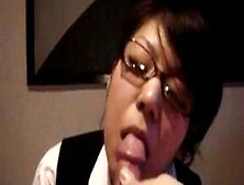 Japanese Glasses Girl Blowjob And Fuck