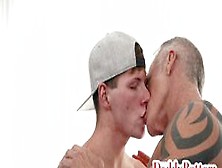 Daddy Bottom - Muscled Gaydaddy Enjoys Bareback Anal Sex With Twink