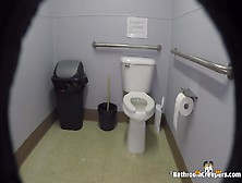 Bathroom Creepers Couple Caught Fucking In Public Toilet