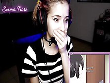 18Yo Youtuber Gets Sexually Excited Watching Anime During The Stream And Masturbates - Emma Fiore